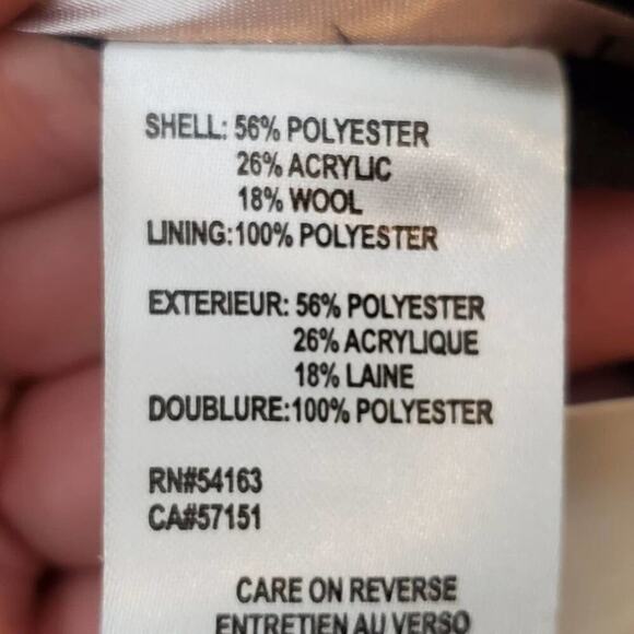 CALVIN klein Wool Blend Shawl Collar Belted Coat plus size 14 - Picture 11 of 13